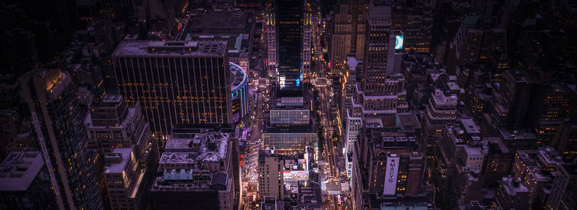 City image of macys and new york purple